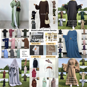 Abaya modeste avec manches à volants, ceinture à poche, robe musulmane fluide à manches évasées, Dubai EID, vêtements islamiques pour femmes - Product Image 6