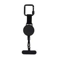 Porte-badge rétractable personnalisé avec logo, en métal, avec cordon en acier, mousquetons pour randonnée, porte-clés, pour étui de téléphone portable, promotionnel