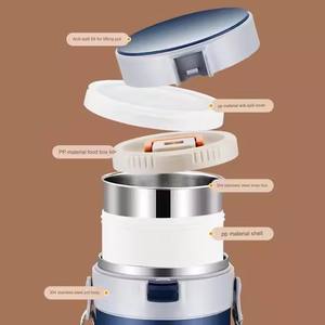 2.9L大容量隔热不锈钢饭盒4室多层食品便当盒真空容器 - Product Image 2