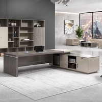 Meja Kerja Eksekutif CEO LBZ-55 Modern Berbahan Kayu Ramah Lingkungan dengan Proses Penyegelan Tepi Penuh - Furnitur Kantor Mewah