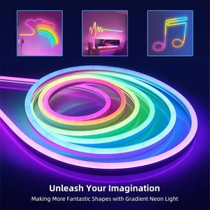 Waterproof IP67 Silicone RGB Magic Color Neon <b>LED</b> Lights Flexible Soft Strip for Bedroom <b>Rope</b> Use Dimmable - Product Image 4