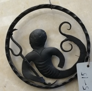 Composants en fer forgé É<span class=keywords><strong>l</strong></span>éments forgés Signes du zodiaque en fer forgé É<span class=keywords><strong>l</strong></span>éments décoratifs <span class=keywords><strong>Horoscope</strong></span> <span class=keywords><strong>Verseau</strong></span> pour clôture - Product Image 1