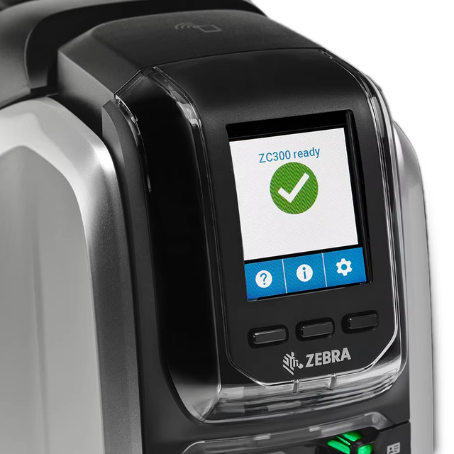 Zebra ZC300 Thermal Plastic Card Printer 300DPI USB2.0 Ethernet 900 Cards/Hour Mono Max 110mm Paper for Hospital Business