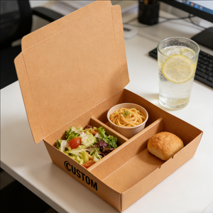 Envases Desechables para Comida para Llevar, Caja de Embalaje de Papel Personalizada con Logotipo Personalizado para Entrega de Alimentos, Ecológica, 500 ml - Product Image 5