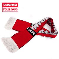Benutzer definierte Logo Druck Sport Team Jacquard 100% Acryl Soccer Club Fan Schal Druck Schal Schal Fußball Fans