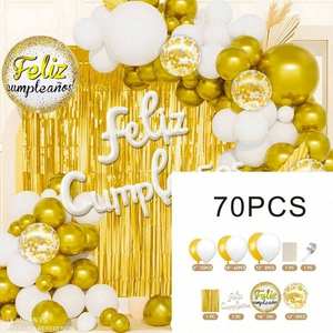 Arche de ballons décoratifs en latex métallisé pour adultes, 1 pièce, imprimée en sérigraphie - Product Image 2