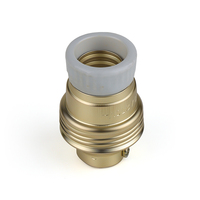 Douille de lampe filetée en cuivre E14 2A 250V, support de lampe robuste pour réparation de lampe DIY et remplacement de plafonnier