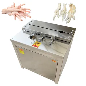 Máquina de eliminación de huesos de pollo de alta calidad, máquina peladora de piel de pies de pollo duradera, máquina cortadora de apertura de pies de pollo