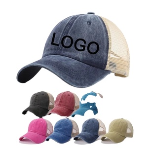 Venta Directa al por Mayor de Gorras Trucker de 6 Paneles de Sarga, Transpirables, Ligeras y Suaves para Verano - Product Image 1
