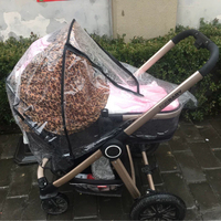 Housse de pluie universelle pour poussette, imperméable, transparente, anti-poussière, coupe-vent, respirante, protection pour poussette de bébé