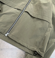 Veste bomber coupe-vent à col montant décontractée pour homme, hiver, 100% nylon, imperméable, double fermeture éclair, veste pour homme