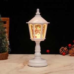<b>LED</b> Battery Powered Water-Filled Hexagonal Table Lamp Christmas Ornaments Small Night Lamp Creative Design Christmas Gifts - Product Image 4