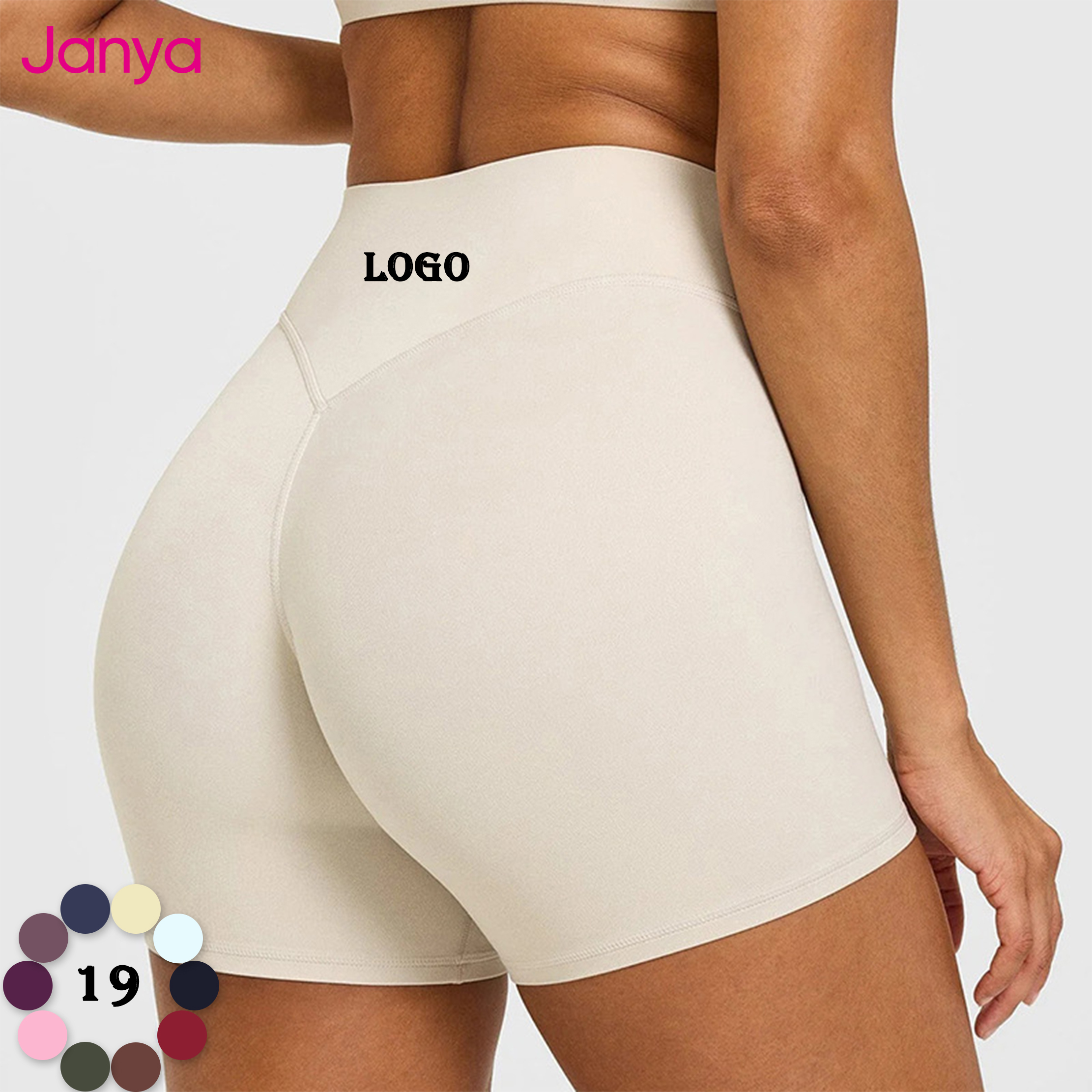 Janya Women's Quick Dry High Elastic Sports Shorts Breathable Fitness & Yoga Wear Scrunch Butt Gym Fitness Yoga Shorts Leggings