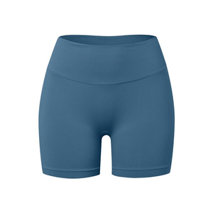 กางเกงโยคะขาสั้นทรงสกินนี่แบบมีเชือกผูกเอว สายรัดเอวแบบกว้างพิเศษเพื่อการรองรับที่ดี-สำหรับผู้หญิงที่ออกกำลังกายแบบเข้มข้นสูงในช่วงฤดูร้อน - Product Image 1