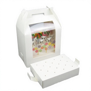 Boîtes d'emballage pour gâteaux de mariage, boîtes à gâteaux hautes recyclables, fenêtre transparente, carton ondulé, 10-16 pouces, gaufrage 2 couches - Product Image 4