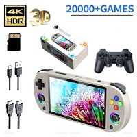 La console de jeu portable M22PRO est une console classique et rétro PS1 avec manette sans fil pour deux joueurs et effets lumineux arc-en-ciel