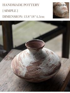 Macetas Decorativas de Barro para Jardín, Estilo Rústico, Hechas a Mano, Pintadas, Estilo Wabi Sabi, Florero de Cerámica, Decoración para el Hogar y Hoteles - Product Image 5