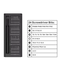 Jeu de tournevis magnétiques en plastique 25-en-1 45 #   Kit d'outils de précision OEM en acier pour la réparation de téléphones portables et d'ordinateurs