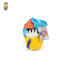 Ensemble de seaux de plage pour enfants, 8 pièces, avec camion à benne basculante, râteau, moules d'animaux, jouets d'été - Product Image 4