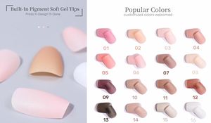 MyBeautyNails label privé gel doux gelée conseils gravé amande cercueil rond couverture complète presse sur les ongles xxs xs capsul gel x ongles - Product Image 5