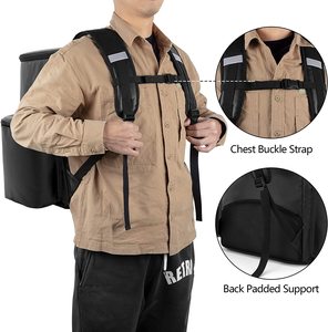 Borsa isolante per moto borsa termica a prova di perdite per la consegna di cibo con chiusura a cerniera porta bottiglia di vino - Product Image 5