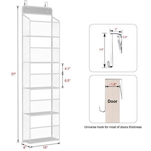 Over the Door Organizer Bathroom with Waterproof Pockets 5 <b>Shelf</b> Over Door Organizer Behind Door Storage - Product Image 2