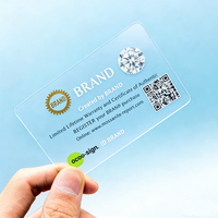 Cartes de visite magnétiques en PVC personnalisées, impression numérique, sans NFC, transparentes, en plastique, sublimation, 0,38 mm