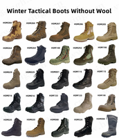 CMH, bottes de combat noires en cuir gaufré anti-froid coupe haute bottes de combat à semelle d'injection PU/PU avec fermoir en métal HSM300