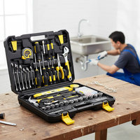 Ensemble d'outils ménagers multifonctions 137 pièces en acier au carbone, support OEM, ensemble d'outils manuels