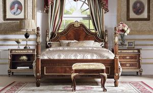 French Royal Bedroom Set Solid Wood <strong>Bed</strong> With <strong>Pillars</strong> - Product Image 4
