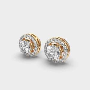 Diamond Stud <b>Earrings</b> in 925 Sterling <b>Silver</b> Stylish Designer Fine Jewelry for Bridal Anniversary Everyday Fashion - Product Image 1