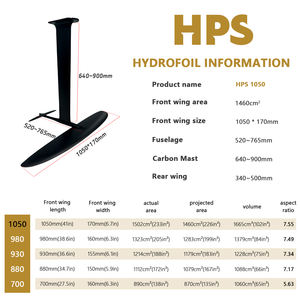 Hydrofoil HPS 1050 en aluminium et carbone pour SUP, aile, efoil, quille, kitesurf, planche de surf électronique, jeux aquatiques, foil de surf - Product Image 2