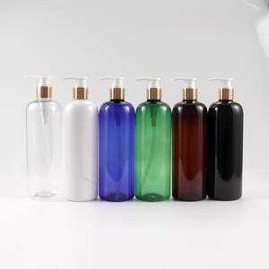 Vente en gros de flacons en plastique PET ambré de 100 ml, 200 ml, 300 ml, 500 ml avec pompe noire pour l'emballage de shampooing, d'après-shampooing et de gel douche - Product Image 5