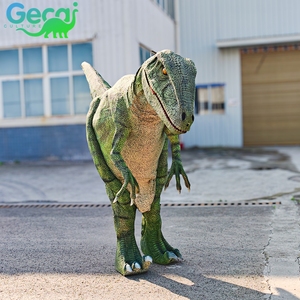 Costume de dinosaure animatronique réaliste de type Velociraptor, robotique, pour adulte, fabriqué à Zigong, avec fonction de marche réelle. - Product Image 3