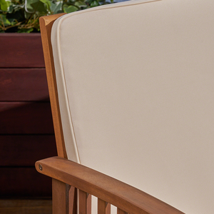 Sofá de Jardín de Lujo de Tres Plazas con Cojines de Espuma de Alta Densidad en Madera de Eucalipto, Muebles Modernos para Jardín Exterior - Product Image 3