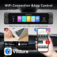 ADINKAM Caméra de tableau de bord avec rétroviseur 4K ultra-lumineux IPS 11'' à 4 canaux |   Caméra de tableau de bord panoramique 360° avec écran tactile, WiFi, ADAS, BSD, LCA