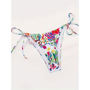 Venta al por mayor de tela colombiana con garantía comercial para ropa deportiva y trajes de baño: conjunto push-up floral/a rayas/estampado con servicio OEM - Product Image 5