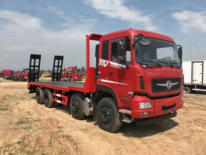 شاحنة دونغفنغ D7V 8x4 بهيكل مسطح سعة 40 طن وقوة 350 حصان لنقل معدات البناء - Product Image 3