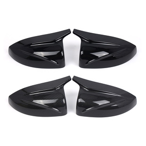 Audi A3 Rearview Mirror Housing 8V0857528E Glossy Black Carbon Texture Full <b>Set</b> For 2014-2019 - Product Image 1