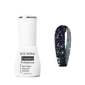 ICE NOVA Peacock Gel Polish Glitter Shimmer Colorful 3D Designer One Step Material de metal magnético orgánico Muestra gratis MOQ bajo - Product Image 1