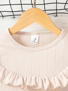 Set di <span class=keywords><strong>abbigliamento</strong></span> per ragazze alla <span class=keywords><strong>moda</strong></span> nuovo Design per bambini che indossano pantaloni cachi a maniche lunghe - Product Image 4