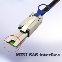 Cable de Datos de Alta Calidad a Precio de Fábrica al por Mayor, Host Mini SAS SFF-8088 de 26 Pines Macho a 4 SATA de 7 Pines Hembra en Ángulo