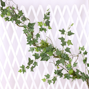 Guirlande de feuilles artificielles en lierre de 7,5 pieds, 81 brins, plantes suspendues pour la maison, le bureau, le mariage, la décoration murale, Pâques - Product Image 6