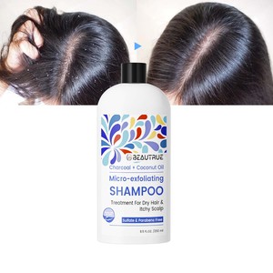 Nhãn hiệu riêng than dầu dừa tóc tẩy tế bào chết chống gàu dầu gội điều trị cho nam giới phụ nữ khô da đầu Exfoliator dầu gội đầu - Product Image 1