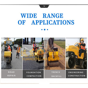 चीन मिनी वॉक बिहाइंड रोड रोलर वाइब्रेटरी हैंड पैदल यात्री डामर 330 किग्रा सिंगल ड्रम सिंगल व्हील रोलर कॉम्पेक्टर - Product Image 3