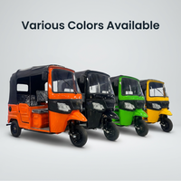 Triciclo Eléctrico ESUN Resistente a la Intemperie, Duradero y de Alta Seguridad, Motor de 72V 3000W, Tuk-Tuk Abierto para 4 Pasajeros, Uso Comercial