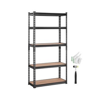 Étagère de garage réglable en hauteur sans boulons, robuste, sur mesure, en métal, multi-usages, facile à assembler, certifiée CE - Product Image 1