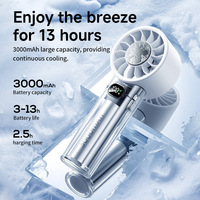 Ventilateur portable 2026 KC avec compresse froide, rafraîchisseur d'air, ventilateur de voyage rechargeable 3000 mAh, puissant ventilateur personnel BLDC