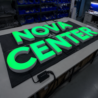 Letras de Canal LED Iluminadas Frontalmente en 3D Personalizadas para Bares y Discotecas, Letras Grandes de Aleación de Aluminio sin Marco para Decoración de Tiendas