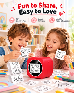 2,4-Zoll-Bildschirm KI-Kinderdrucker mit Sprachdialog Sofortige Thermische Tintenlose Zeichenmaschine 200DPI Tragbarer Aufklebermacher Spielzeug-Geschenk - Product Image 6